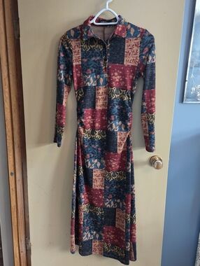 Multicolour Patchwork Dress